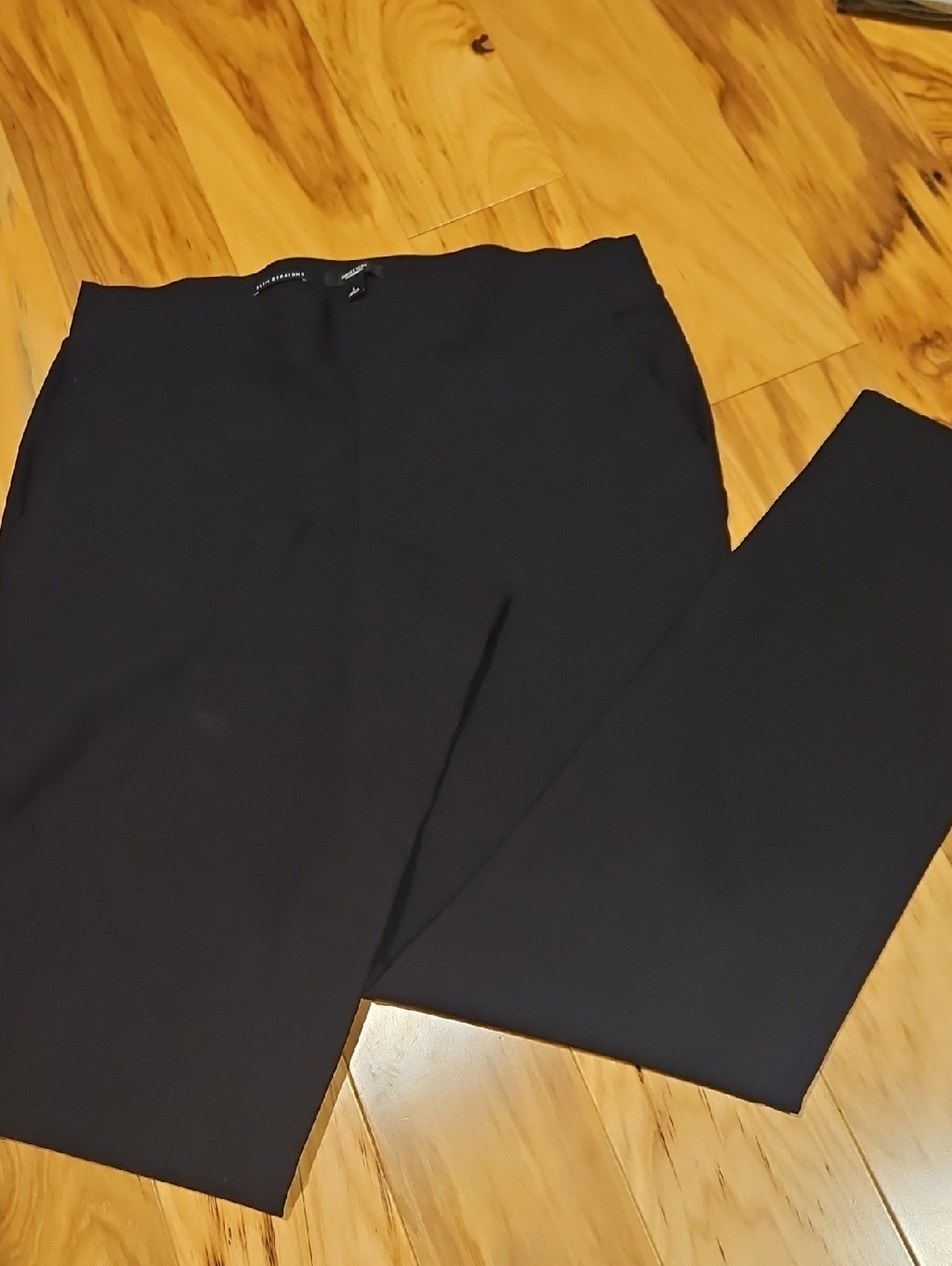 Simply Vera Vera Wang Womens Slim Straight Pull-on Stretch Pants Size L Like New